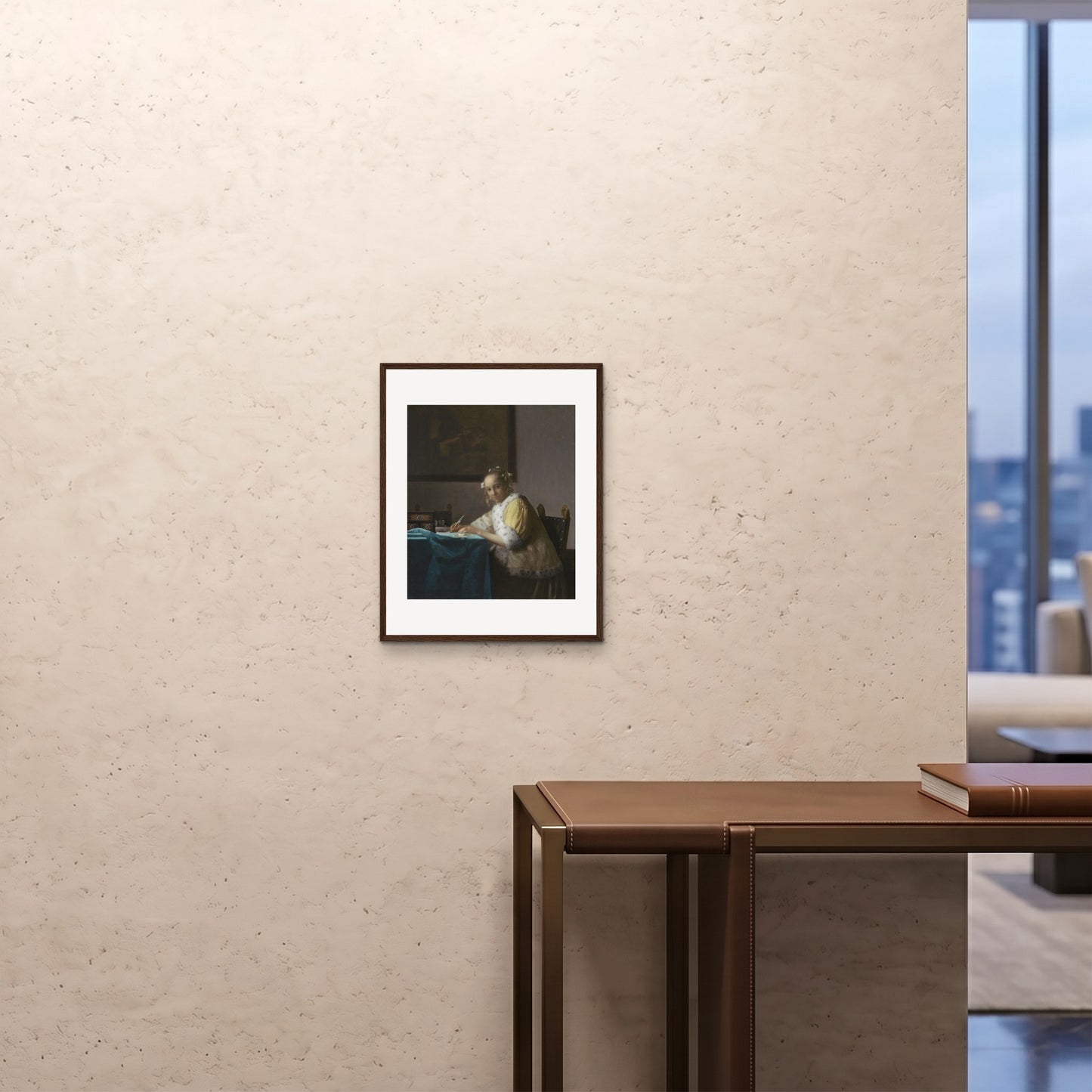 Orlonzo - FRAMED PRINT DARK WOOD 16x2040x50cm ROOM