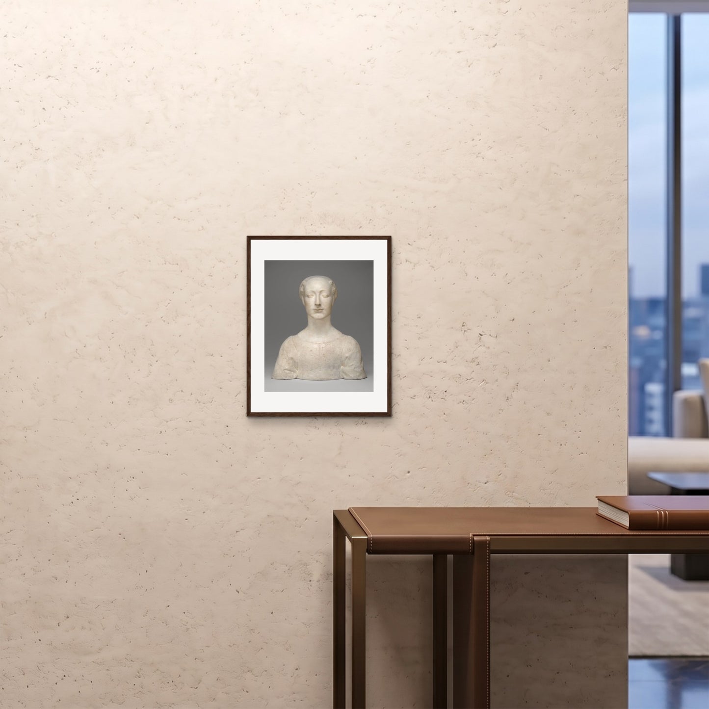 Orlonzo - FRAMED PRINT DARK WOOD 16x2040x50cm ROOM