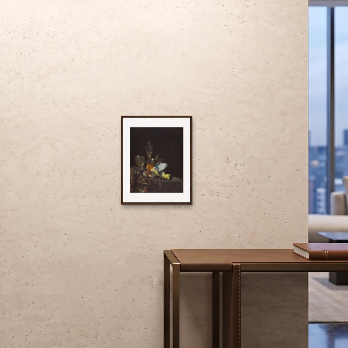 Orlonzo - FRAMED PRINT DARK WOOD 16x2040x50cm ROOM