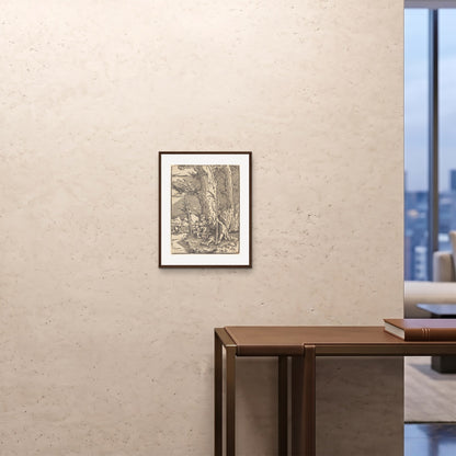 Orlonzo - FRAMED PRINT DARK WOOD 16x2040x50cm ROOM