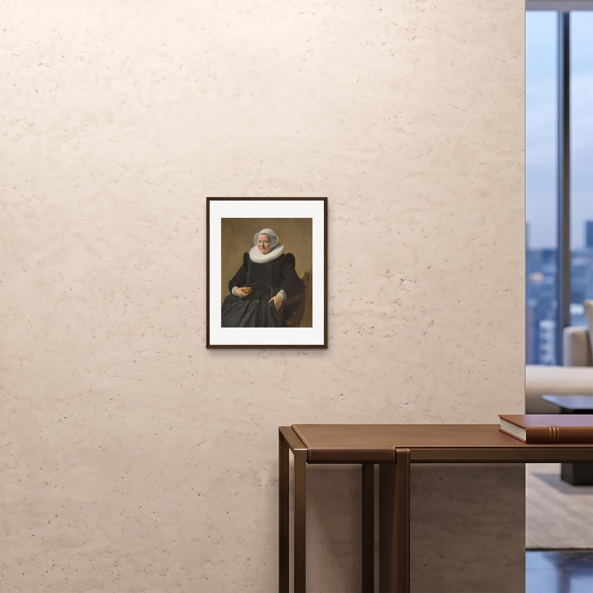 Orlonzo - FRAMED PRINT DARK WOOD 16x2040x50cm ROOM