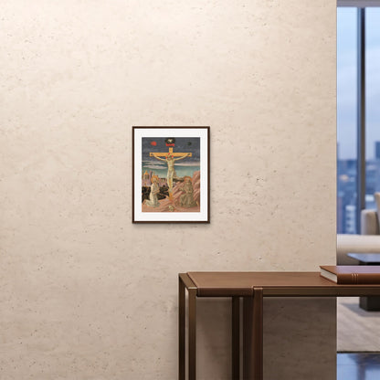 Orlonzo - FRAMED PRINT DARK WOOD 16x2040x50cm ROOM