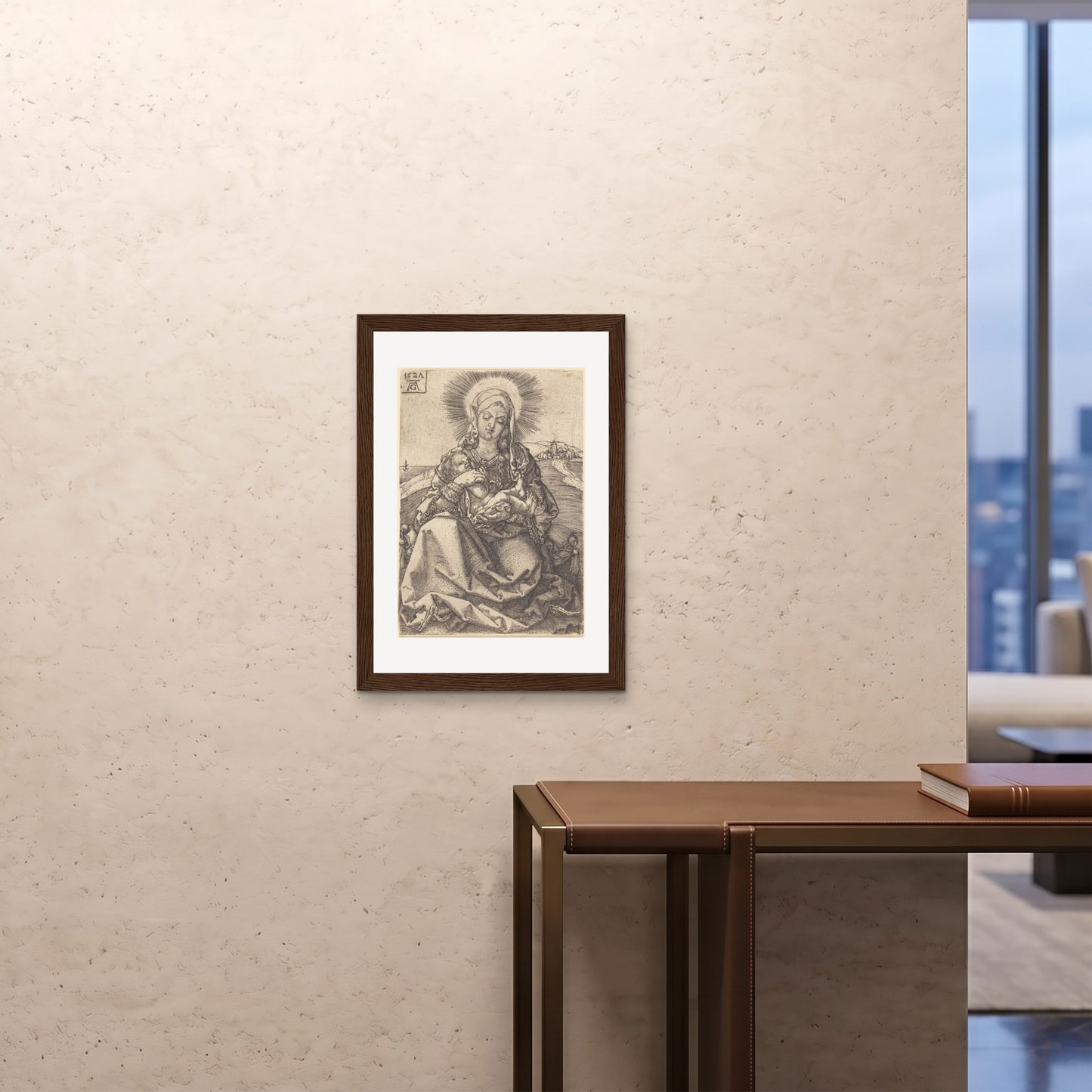 Orlonzo - FRAMED PRINT DARK WOOD 20x2850x70cm ROOM