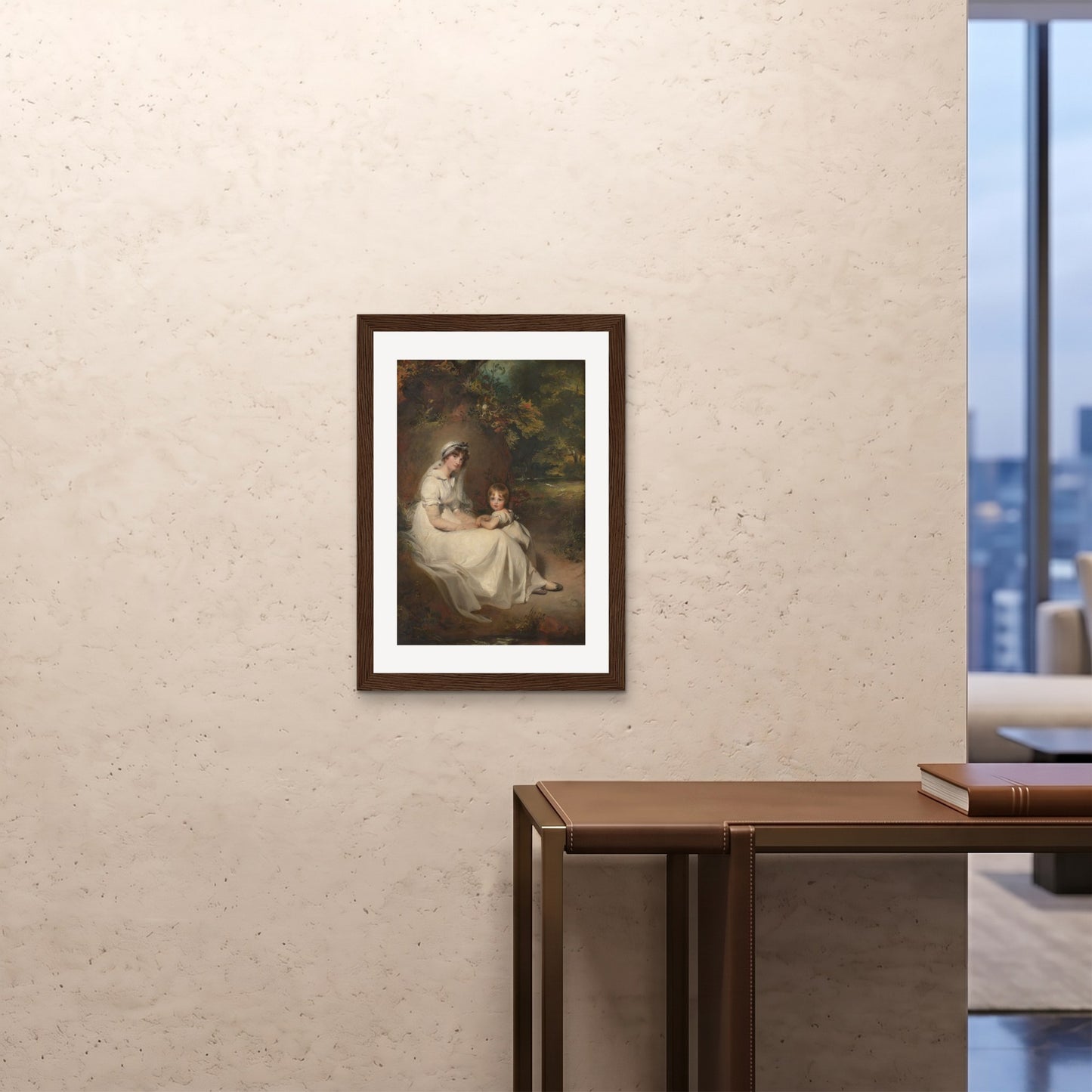 Orlonzo - FRAMED PRINT DARK WOOD 20x2850x70cm ROOM