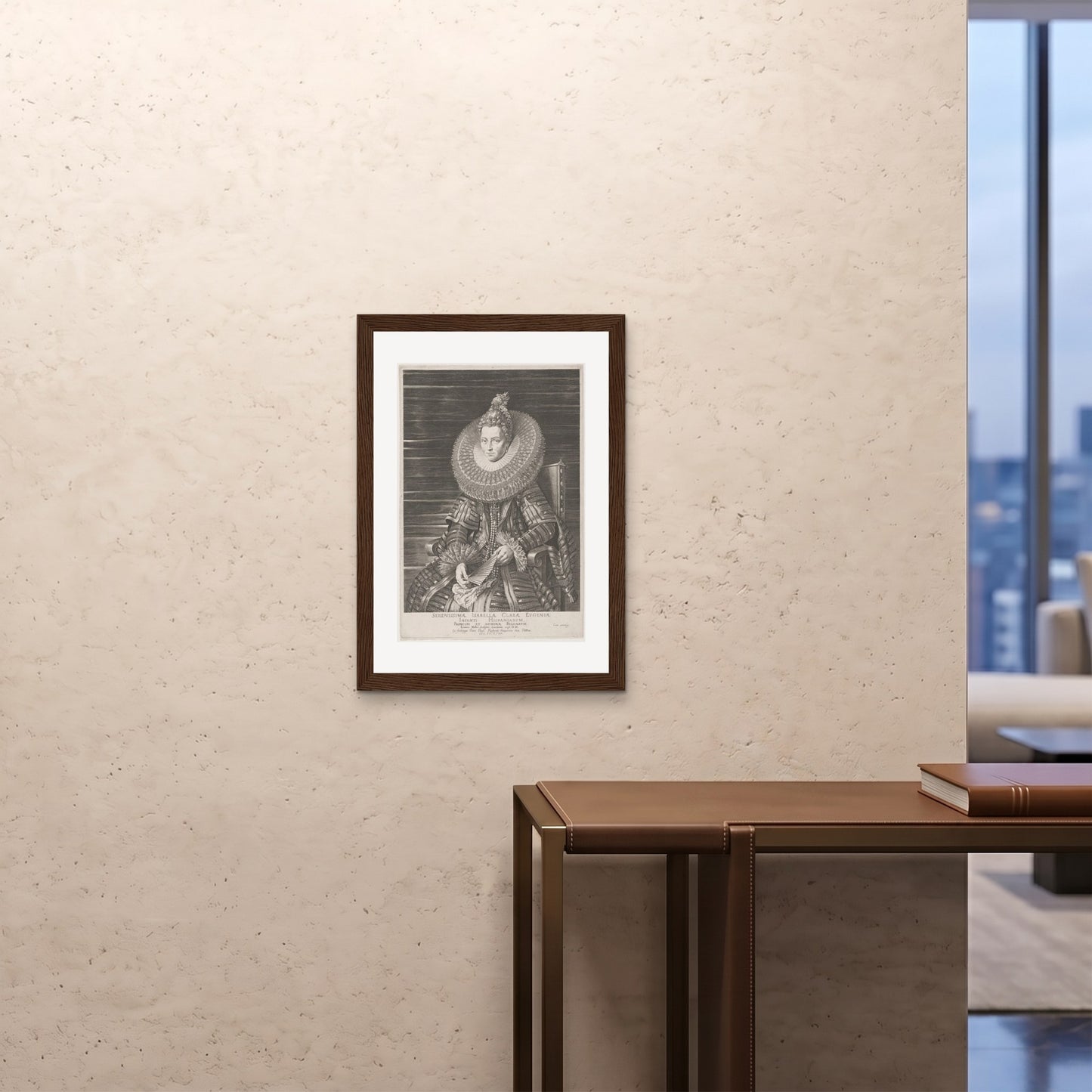 Orlonzo - FRAMED PRINT DARK WOOD 20x2850x70cm ROOM