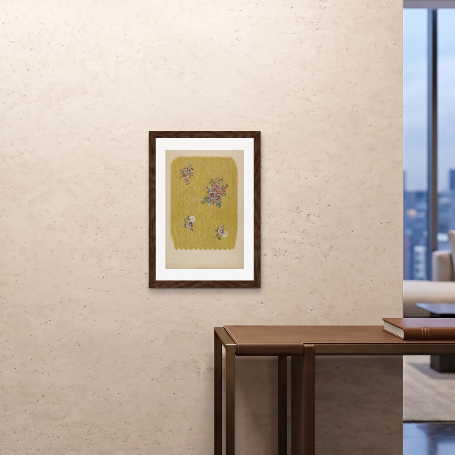Orlonzo - FRAMED PRINT DARK WOOD 20x2850x70cm ROOM