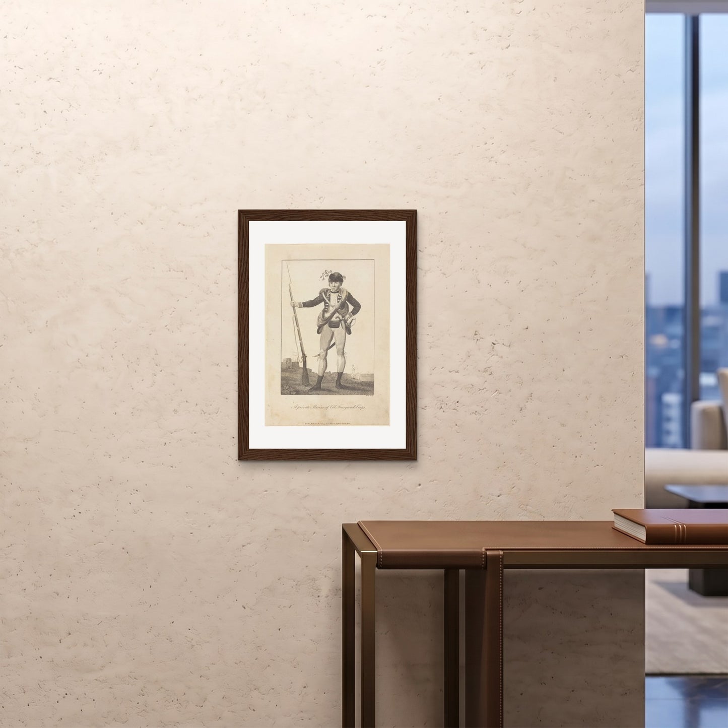 Orlonzo - FRAMED PRINT DARK WOOD 20x2850x70cm ROOM