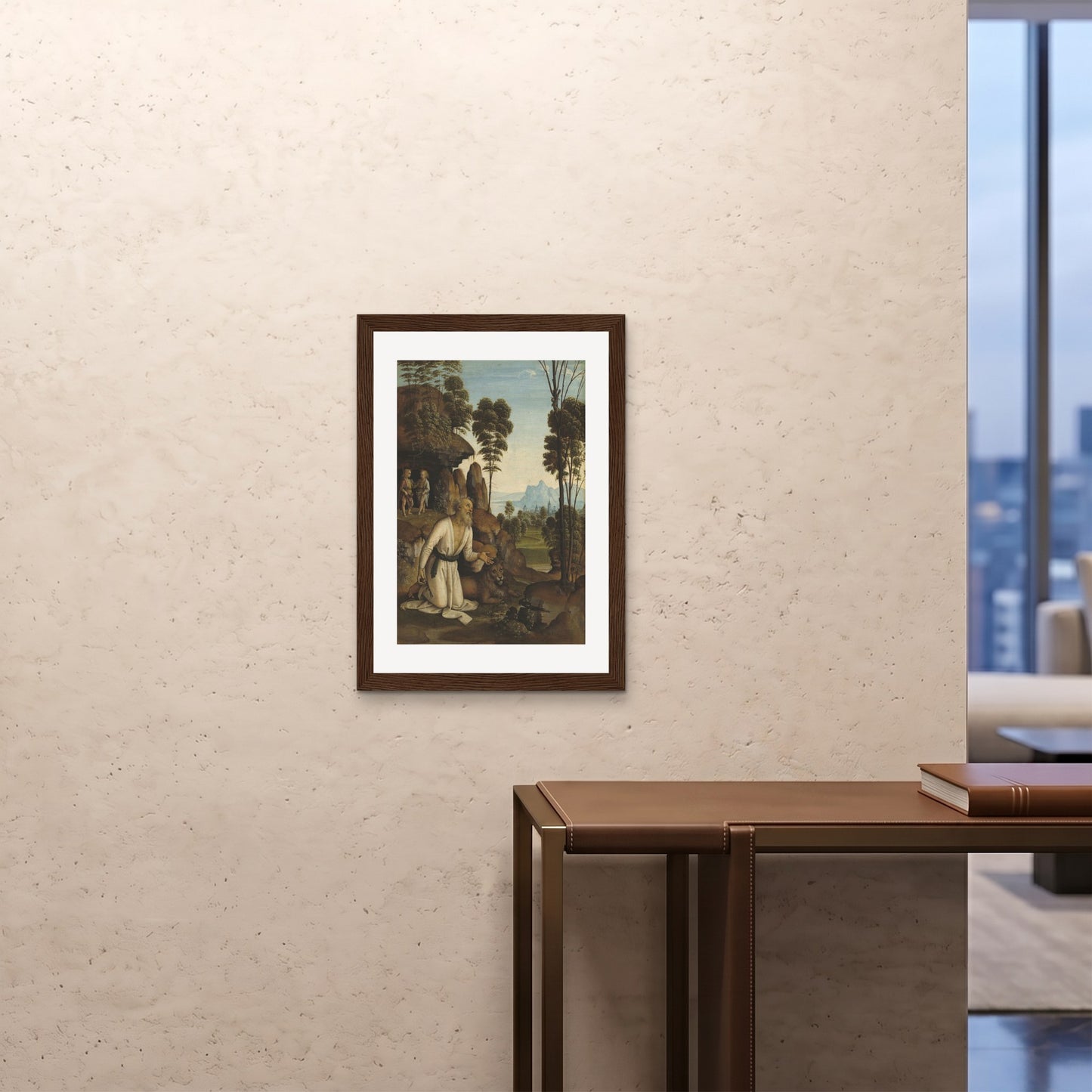 Orlonzo - FRAMED PRINT DARK WOOD 20x2850x70cm ROOM