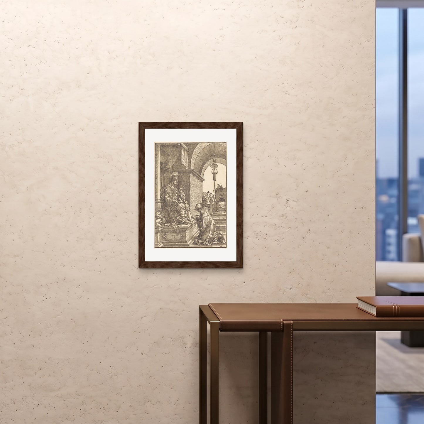 Orlonzo - FRAMED PRINT DARK WOOD 20x2850x70cm ROOM