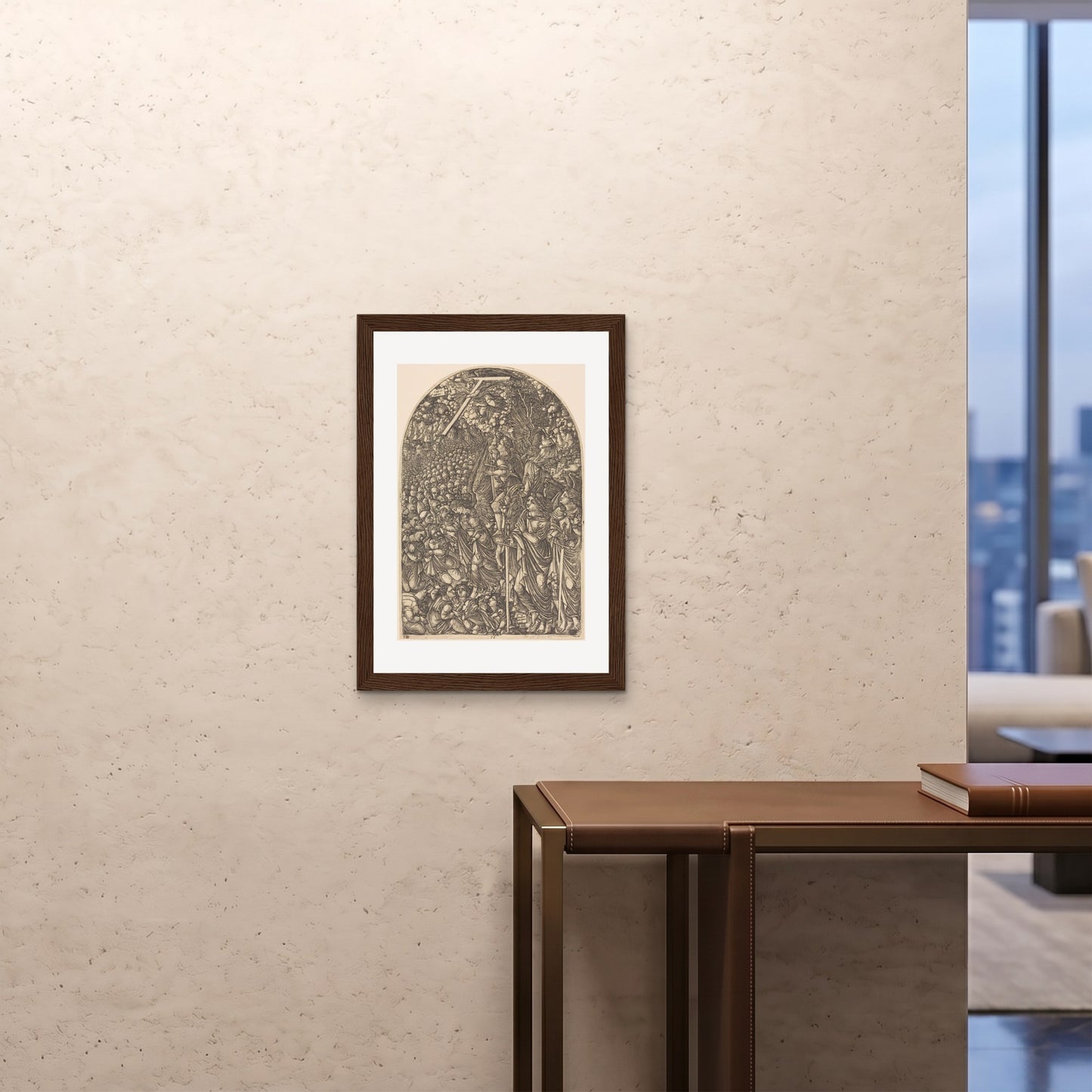 Orlonzo - FRAMED PRINT DARK WOOD 20x2850x70cm ROOM