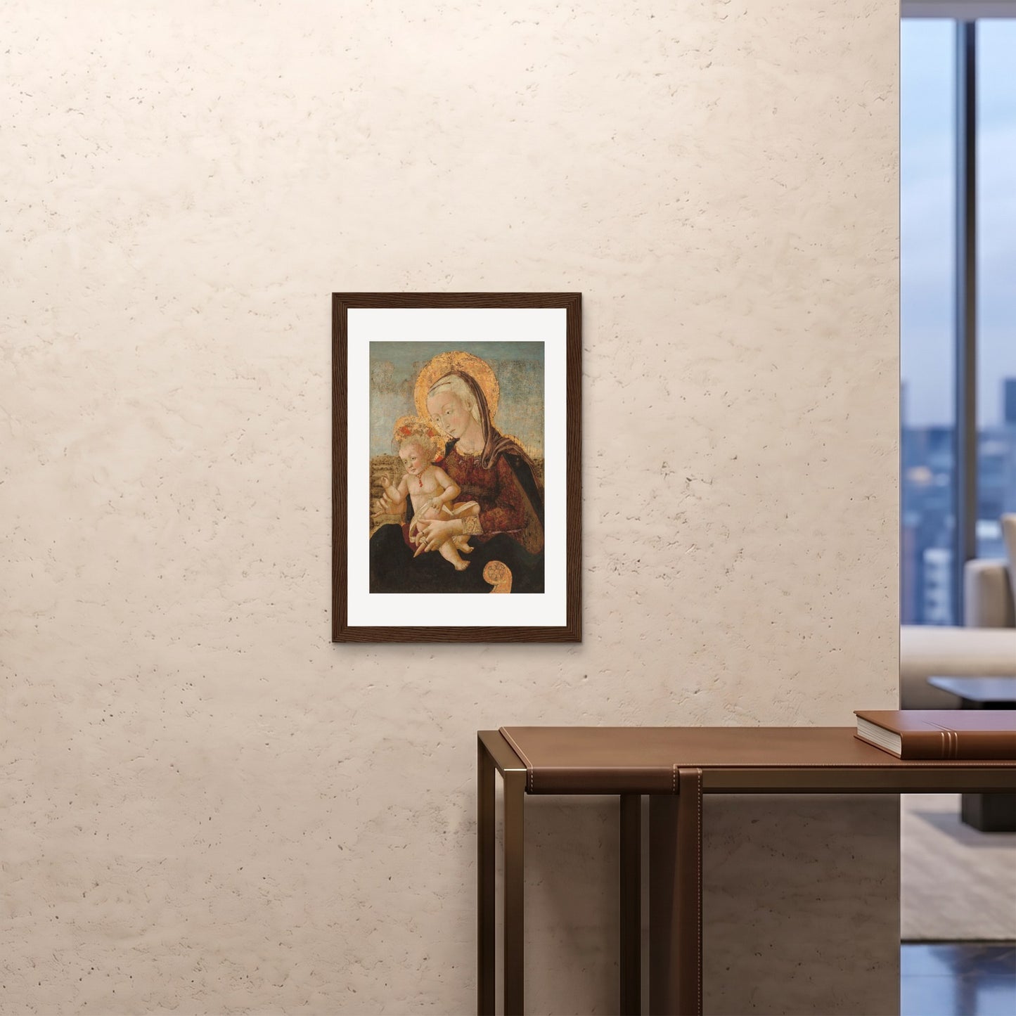 Orlonzo - FRAMED PRINT DARK WOOD 20x2850x70cm ROOM