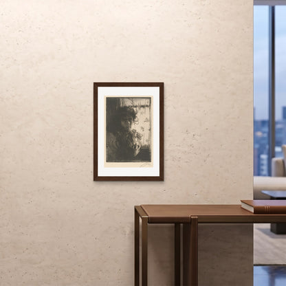 Orlonzo - FRAMED PRINT DARK WOOD 20x2850x70cm ROOM