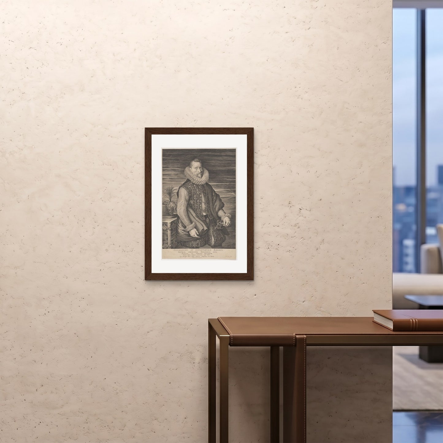 Orlonzo - FRAMED PRINT DARK WOOD 20x2850x70cm ROOM