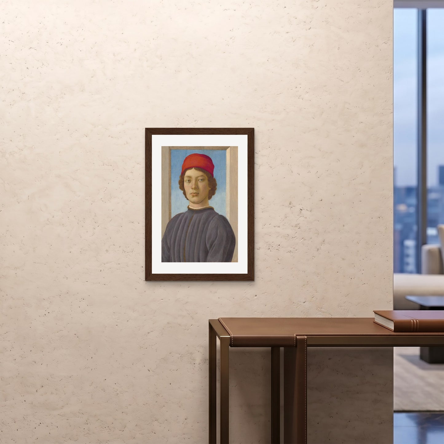 Orlonzo - FRAMED PRINT DARK WOOD 20x2850x70cm ROOM
