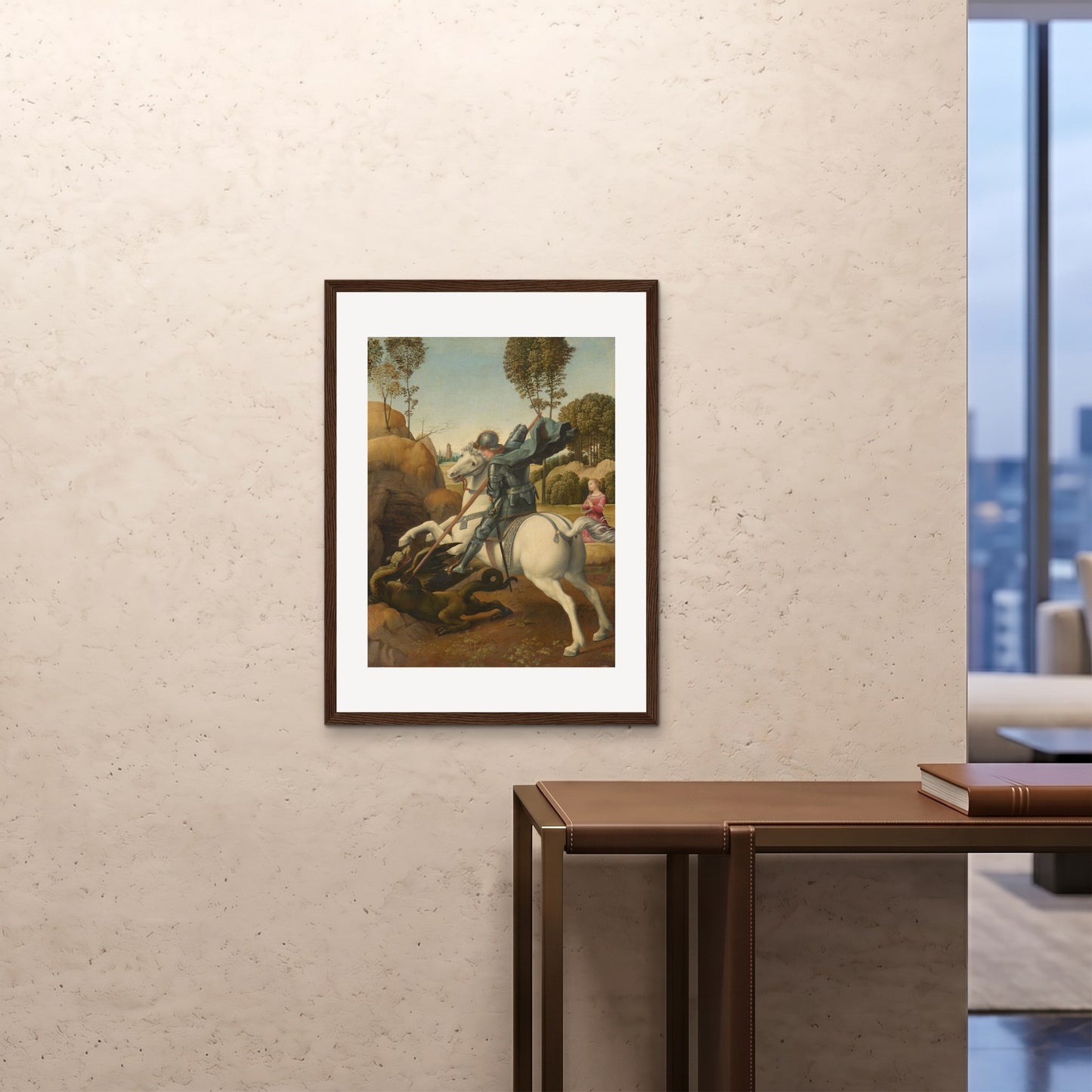 Orlonzo - FRAMED PRINT DARK WOOD 24x3260x80cm ROOM