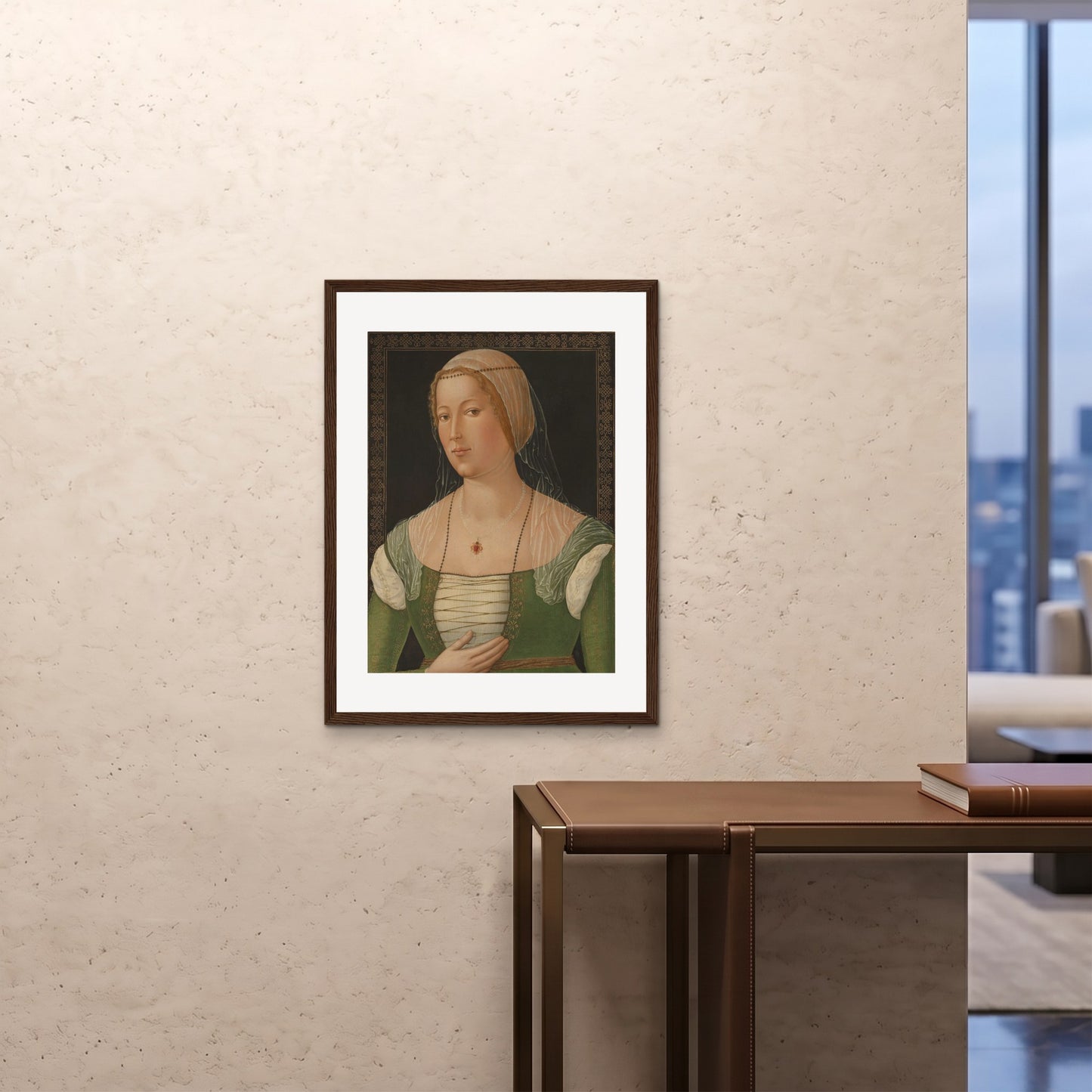 Orlonzo - FRAMED PRINT DARK WOOD 24x3260x80cm ROOM