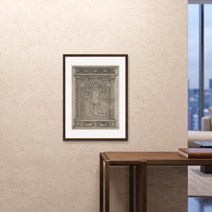 Orlonzo - FRAMED PRINT DARK WOOD 24x3260x80cm ROOM