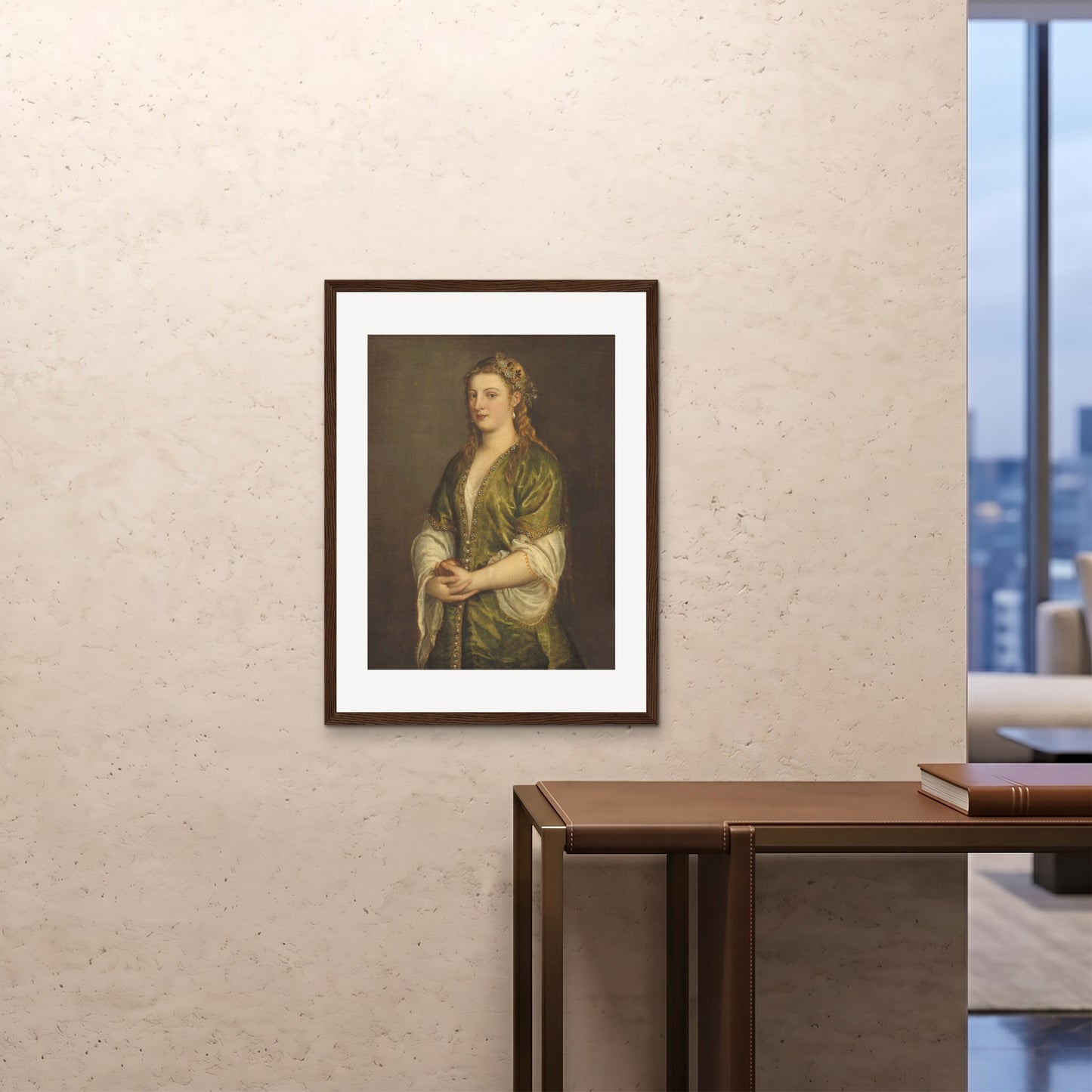 Orlonzo - FRAMED PRINT DARK WOOD 24x3260x80cm ROOM