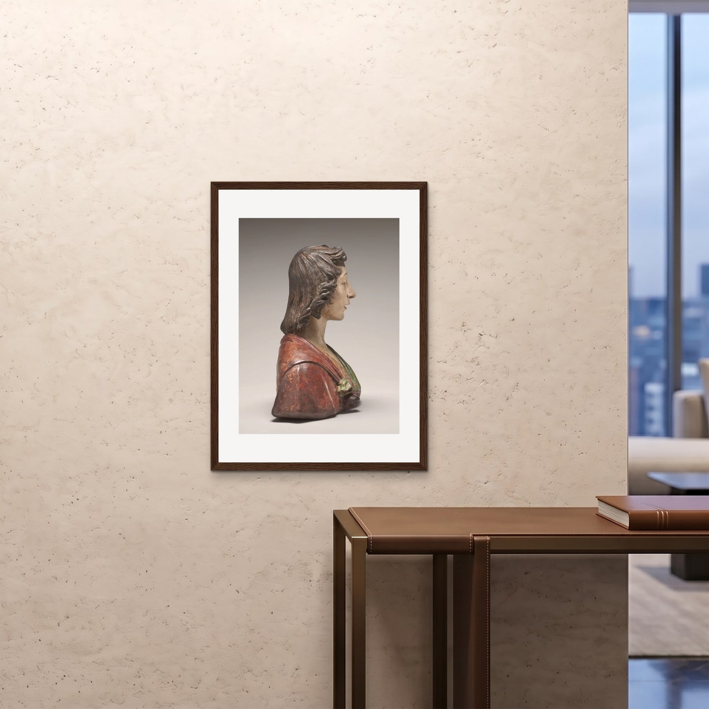 Orlonzo - FRAMED PRINT DARK WOOD 24x3260x80cm ROOM