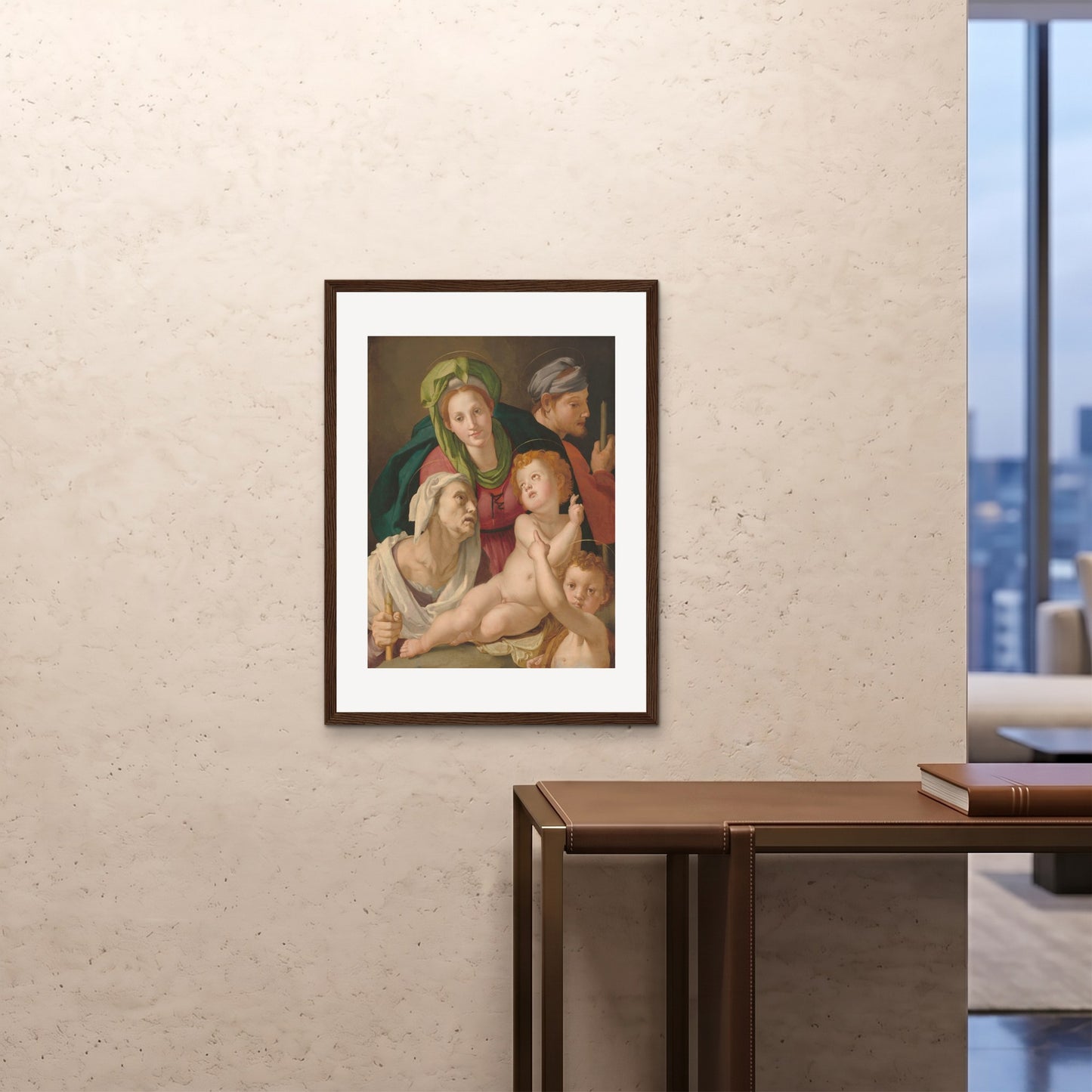 Orlonzo - FRAMED PRINT DARK WOOD 24x3260x80cm ROOM