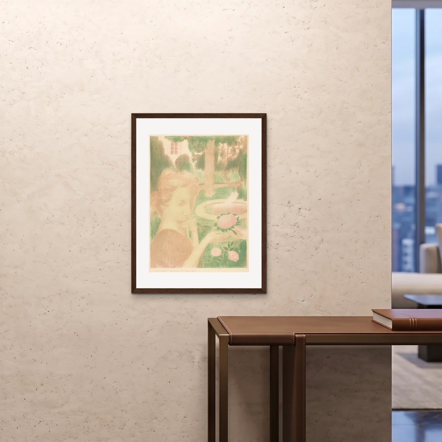 Orlonzo - FRAMED PRINT DARK WOOD 24x3260x80cm ROOM