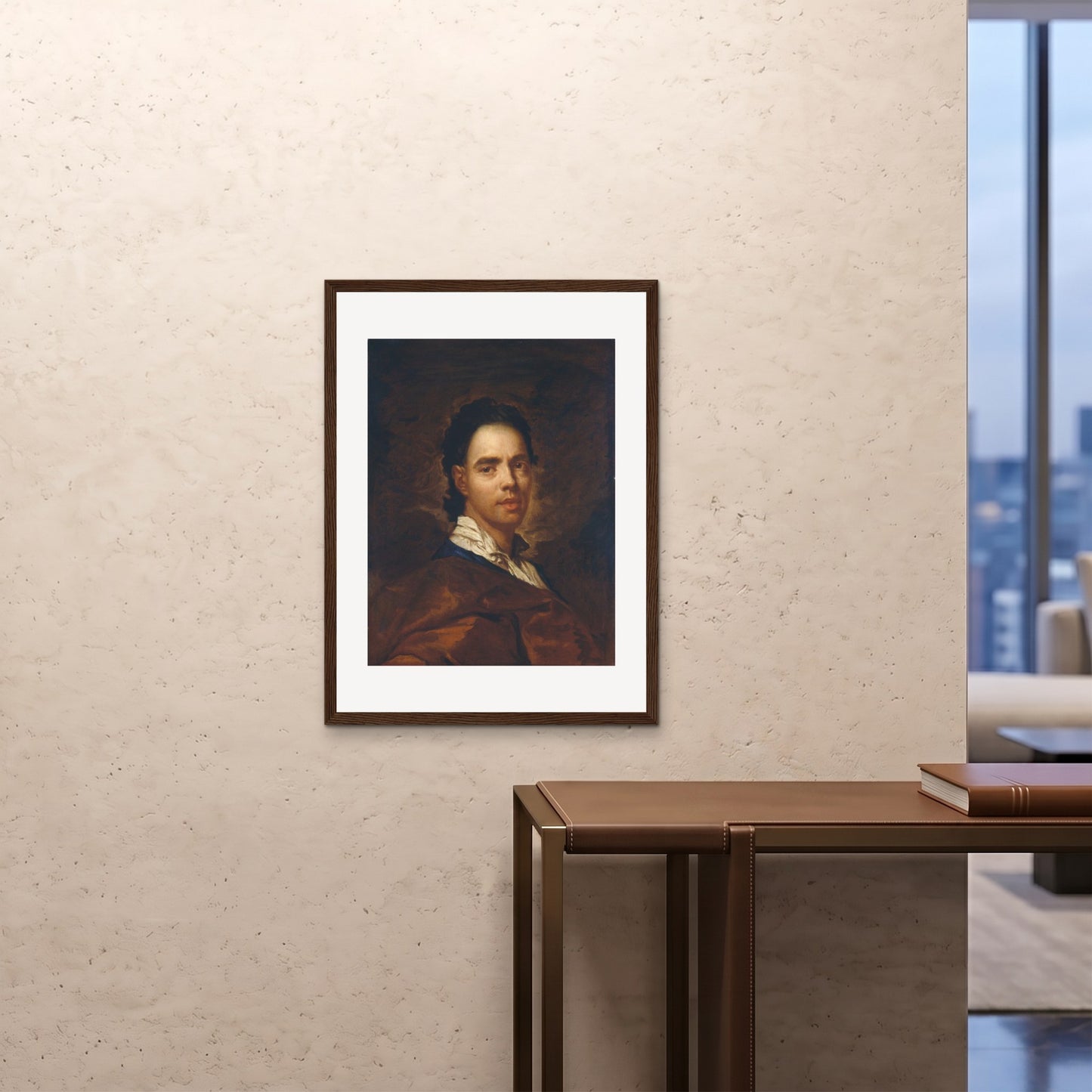 Orlonzo - FRAMED PRINT DARK WOOD 24x3260x80cm ROOM
