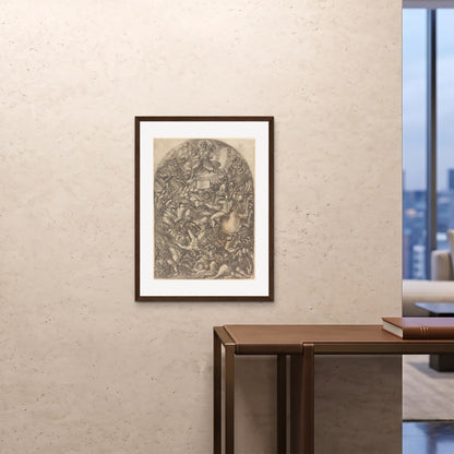 Orlonzo - FRAMED PRINT DARK WOOD 24x3260x80cm ROOM