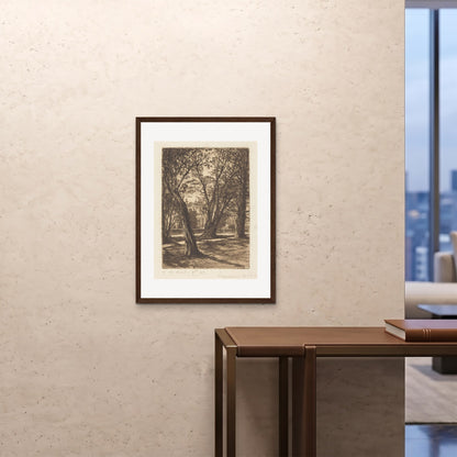 Orlonzo - FRAMED PRINT DARK WOOD 24x3260x80cm ROOM