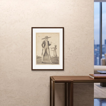 Orlonzo - FRAMED PRINT DARK WOOD 24x3260x80cm ROOM