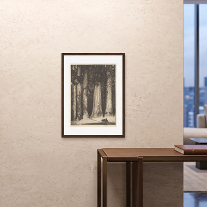 Orlonzo - FRAMED PRINT DARK WOOD 24x3260x80cm ROOM