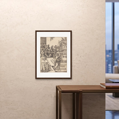 Orlonzo - FRAMED PRINT DARK WOOD 24x3260x80cm ROOM