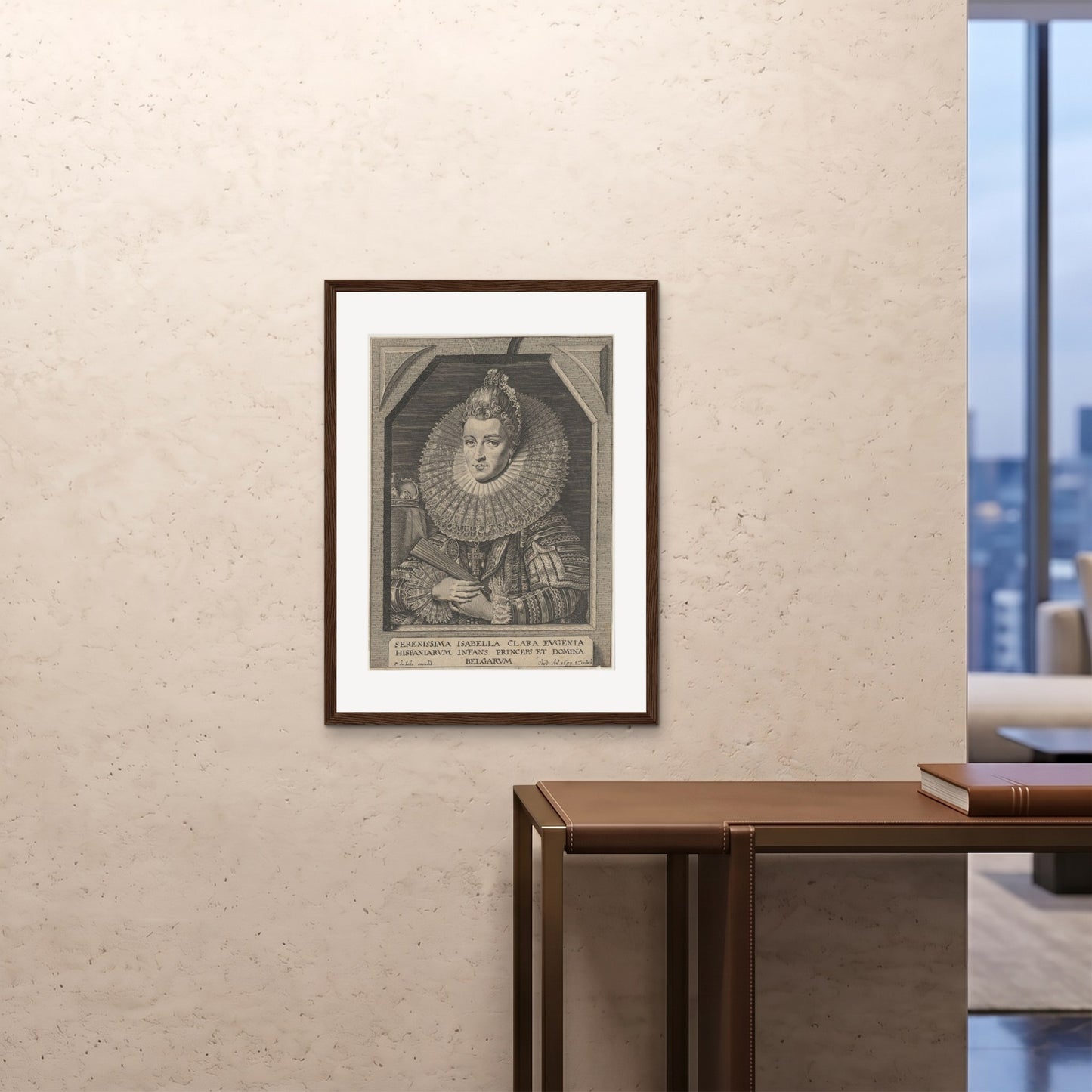 Orlonzo - FRAMED PRINT DARK WOOD 24x3260x80cm ROOM