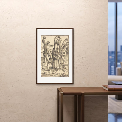 Orlonzo - FRAMED PRINT DARK WOOD 24x3660x90cm ROOM
