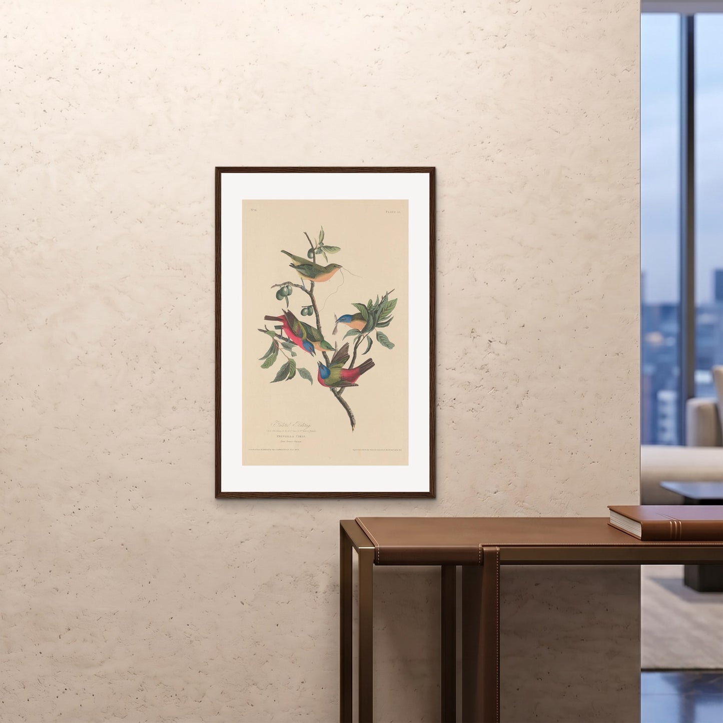 Orlonzo - FRAMED PRINT DARK WOOD 24x3660x90cm ROOM