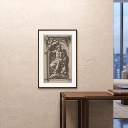 Orlonzo - FRAMED PRINT DARK WOOD 24x3660x90cm ROOM