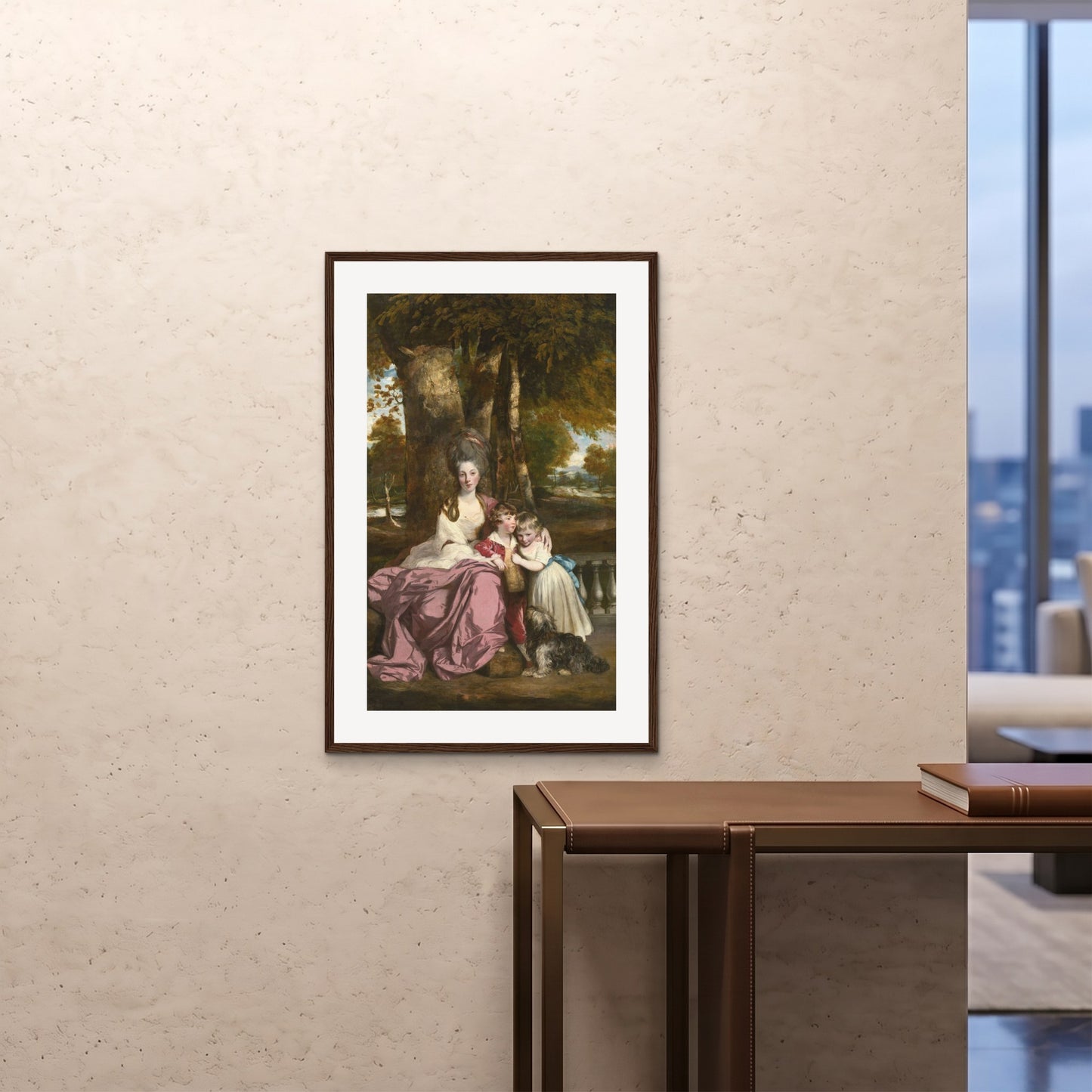 Orlonzo - FRAMED PRINT DARK WOOD 24x3660x90cm ROOM