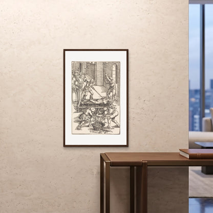 Orlonzo - FRAMED PRINT DARK WOOD 24x3660x90cm ROOM