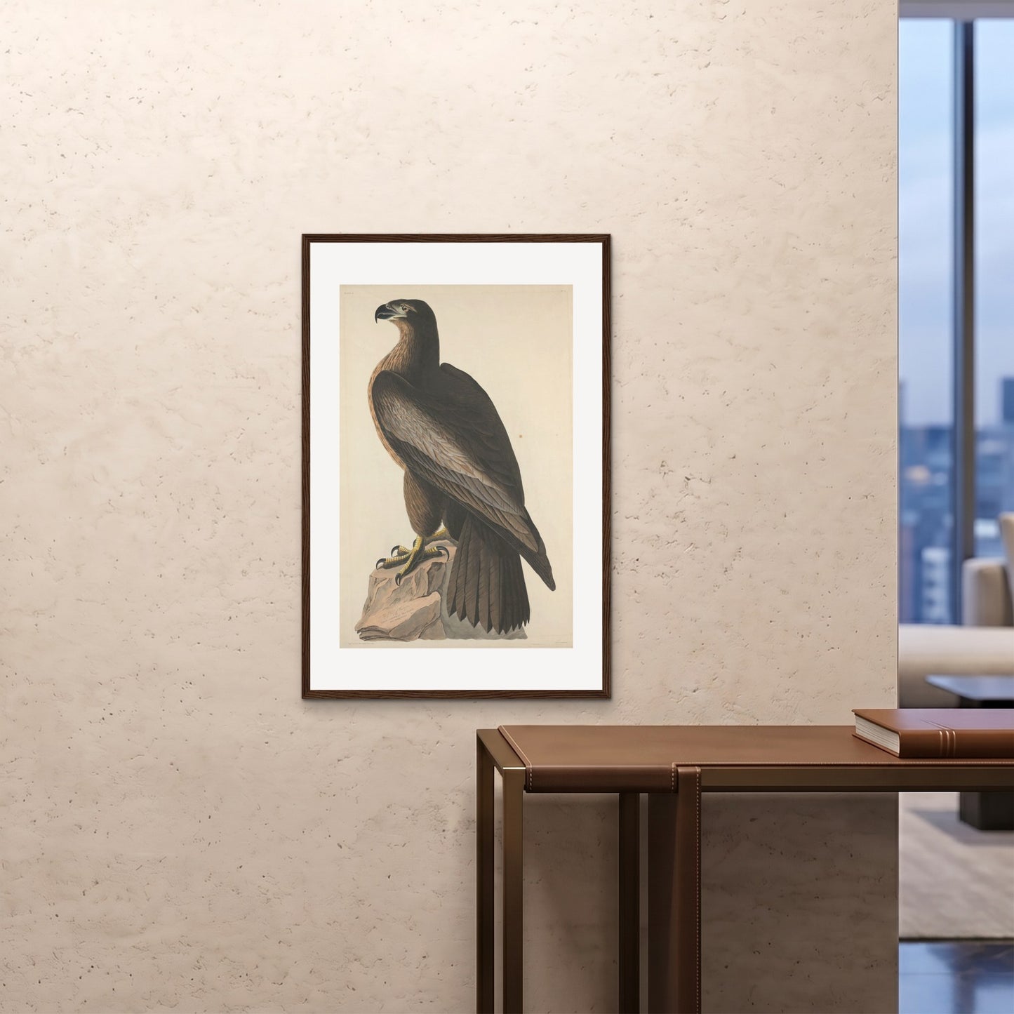 Orlonzo - FRAMED PRINT DARK WOOD 24x3660x90cm ROOM