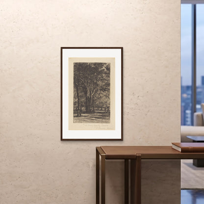 Orlonzo - FRAMED PRINT DARK WOOD 24x3660x90cm ROOM