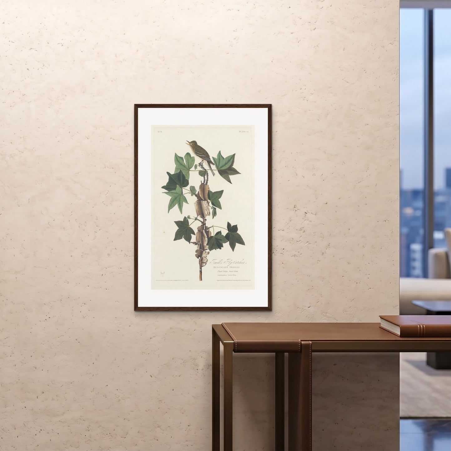 Orlonzo - FRAMED PRINT DARK WOOD 24x3660x90cm ROOM