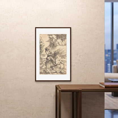 Orlonzo - FRAMED PRINT DARK WOOD 24x3660x90cm ROOM