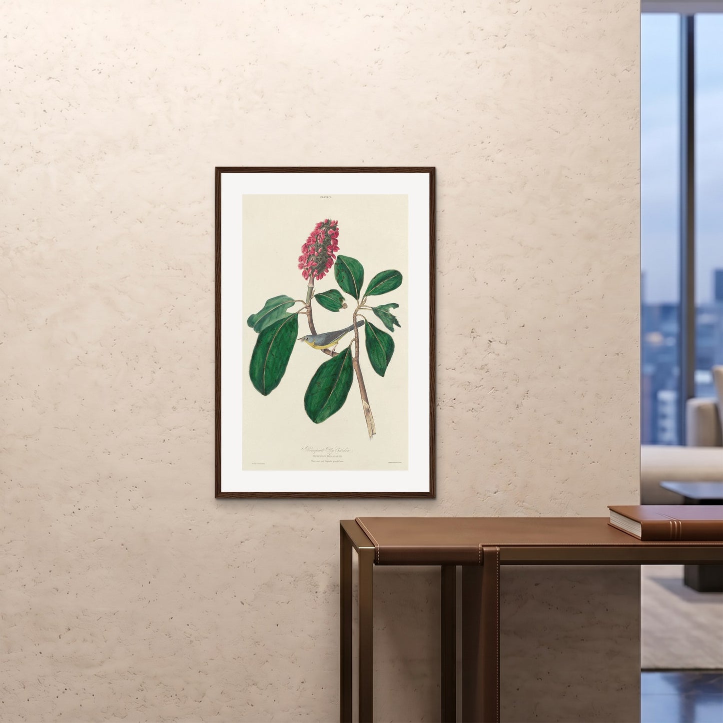 Orlonzo - FRAMED PRINT DARK WOOD 24x3660x90cm ROOM
