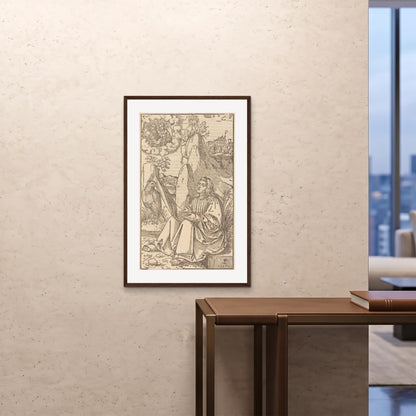 Orlonzo - FRAMED PRINT DARK WOOD 24x3660x90cm ROOM