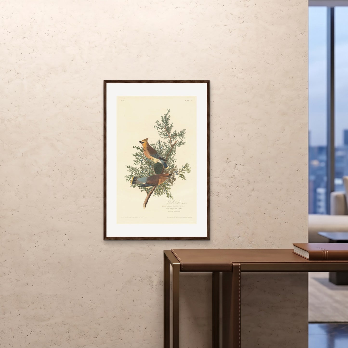 Orlonzo - FRAMED PRINT DARK WOOD 24x3660x90cm ROOM