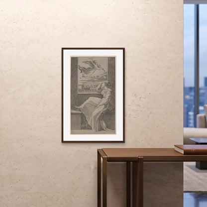 Orlonzo - FRAMED PRINT DARK WOOD 24x3660x90cm ROOM