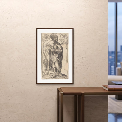 Orlonzo - FRAMED PRINT DARK WOOD 24x3660x90cm ROOM