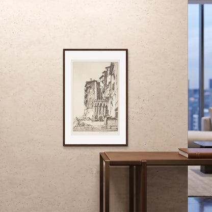 Orlonzo - FRAMED PRINT DARK WOOD 24x3660x90cm ROOM