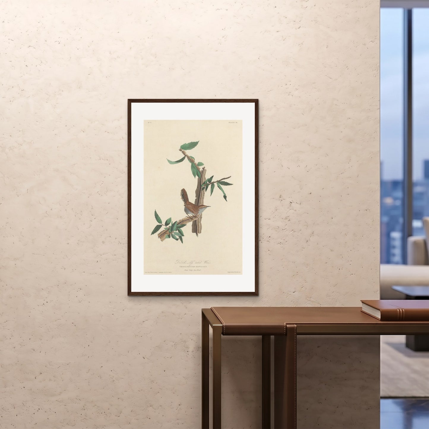 Orlonzo - FRAMED PRINT DARK WOOD 24x3660x90cm ROOM