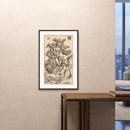 Orlonzo - FRAMED PRINT DARK WOOD 24x3660x90cm ROOM