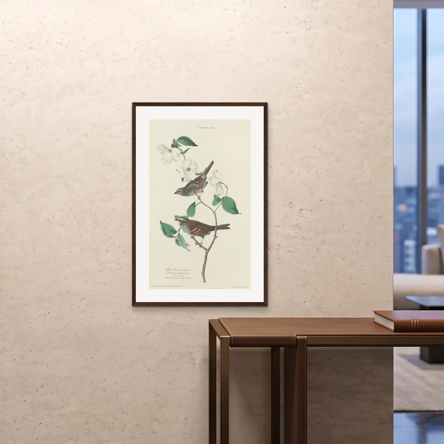 Orlonzo - FRAMED PRINT DARK WOOD 24x3660x90cm ROOM